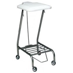 Linen Trolley - With Lid - Stainless Steel - Single