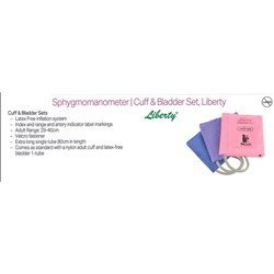 SPHYG CUFF & BLADDER ADULT 1 TUBE LATEX FREE BLACK