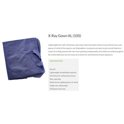 GOWN PATIENT EXAM X-LARGE 100