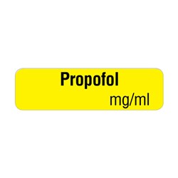 Drug Label Propofol 10mm x 35mm - Pack of 500