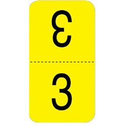 X-Ray Label - Top 3 - Yellow - Pack of 500
