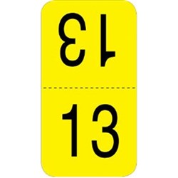 X-RAY LABEL TOP 13 YELLOW 500/RLL