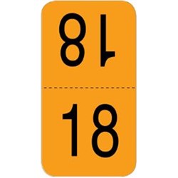 X-Ray Label - Top 18 - Orange  - Pack of 500