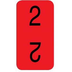 X-Ray Label - "Bottom 2" - Red - Pack of 500