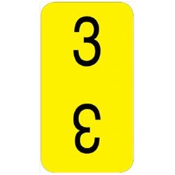 X-Ray Label - "Bottom 3" - Yellow - Pack of 500