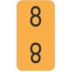 X-Ray Label - Bottom 8 - Orange - Pack of 500