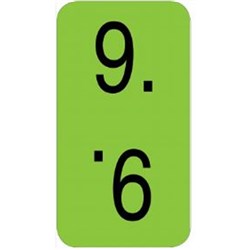 X-Ray Label - Bottom 9 - Light Green - Pack of 500