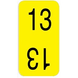 X-RAY LABEL BOTTOM 13 YELLOW 500/RLL