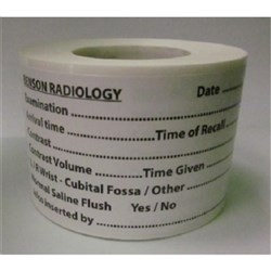 X-Ray Label - Benson Radiology - 50x100mm - Pack of 250