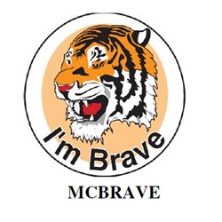 Sticker - Tiger - "I'm Brave" - Pack of 250