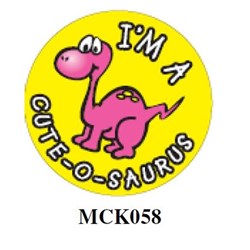 Sticker - "Cute-O-Saurus" - Pack of 250