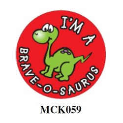 Sticker - "Brave-O-Saurus" - Pack of 250