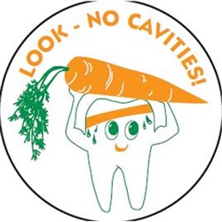 Sticker - No Cavities - "Look No..." - Pack of 250