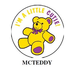 Sticker - Teddy - "I'm A Little Cutie" - Pack of 250