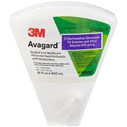 3M Avagard Hand Wash - Chlorhexidine 1% & Ethanol 61% - 500ml - Pack of 8