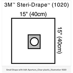 3M Steridrape Ophthalmic - Aperture - 40 x 40cm - 6.3cm - Pack of 10