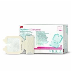 3M Tegaderm I.V Advanced Secure Dressing - 6.5 x 7cm - Pack of 100