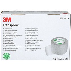 3M Transpore Tape - 25mm - Pack of 12
