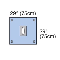 3M Steridrape - Adhesive Aperture - 75 x 75cm - 15 x 6cm - Pack of 40