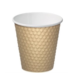 Paper Coffee Cup - Brown Dimple - 280ml - Pack of 25