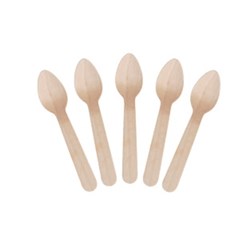 Wooden Teaspoons - Pack of 100