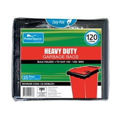 Garbage Bag - Black - Low Density - 950 x 1150mm - Pack of 25