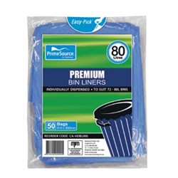 Garbage Bag - Blue - 80L - High Molecular Weight - Pack of 500