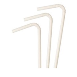 Paper Straws - Flexible - Individually Wrapped - Pack of 250