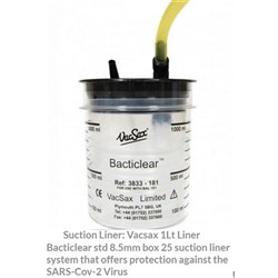 Vacsax Liner - Standard - 1L - 8.5mm Bore - Pack of 25