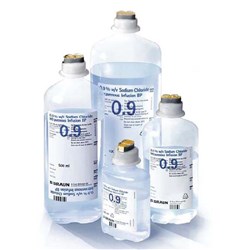 B. Braun Ecoflac Sodium Chloride IV Fluid - 0.9% - 250ml Bottle - Single