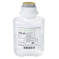 B. Braun Ecoflac Sodium Chloride IV Fluid - 0.9% - 100ml Bottle - Single