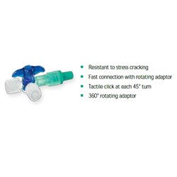 B. Braun Discofix C Stopcock - 3-Way - Blue - Pack of 200