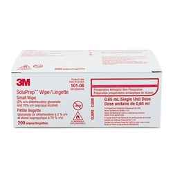 3M Soluprep Swabs - 2% Chlorhexidine + 70% Alcohol - Pack of200