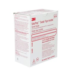 3M Soluprep Swabsticks - 2% Chlorhexidine + Alcohol - Clear - 12cm - Pack of 50
