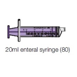 ENFit Enteral Syringe - Sterile - 20ml - Pack of 80