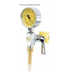 Suction Attachment - Central Vacuum with Gauge - Wall Mount - Single