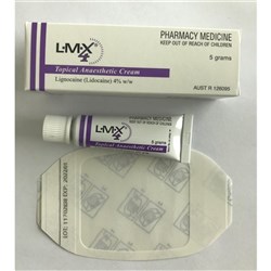 L.M.X.4 TOPICAL ANAESTHETIC CREAM 5G X 6, DRESSING X 12