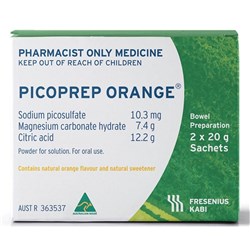 PicoPrep Oral Laxative - Orange Flavour - 2 Sachets - Single