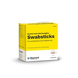 Swabsticks - Tinted - 2% Chlorhexidine, 70% Alcohol - Pack of 50