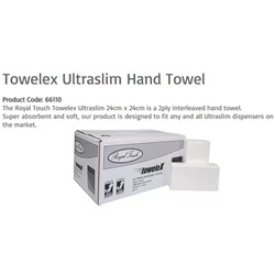 Ultraslim Hand Towels - 24x24cm - 150 Sheets - Pack of 16