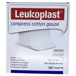 LEUKOPLAST COMPRESS COTTON GAUZE 10CMX10CM NST 8PLY