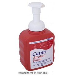 Cutan Alcohol Foam Sanitiser - 400ml Bottle - Single