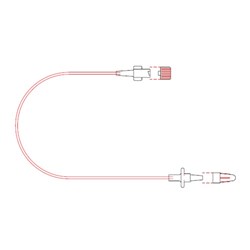 Extension Tube Slip - Female Luer Lock to Male Luer Slip - 25cm - Pack of 10