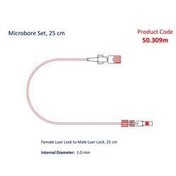 Extension Tube - 25cm - Luer Lock - Microbore - Pack of 10