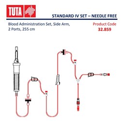 IV Transfusion Set - Y - 2 Ports - 255cm - Pack of 50