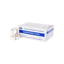Surgipore Tape - 2.5cm x 9.1m  - Pack of 12