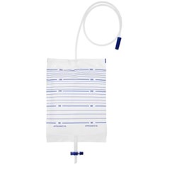 URINE DRAINAGE BAG 2L 90CM TUBE, T TAP