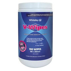 V-Wipes Hospital Grade Disinfectant Wipes - Class IIB - Tub of 100