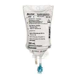 Viaflex Glucose 5% IV Solution - 500ml Bag - Single