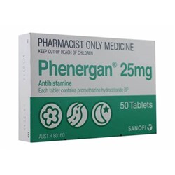 Phenergan Tablets - 25mg - Pack of 50
